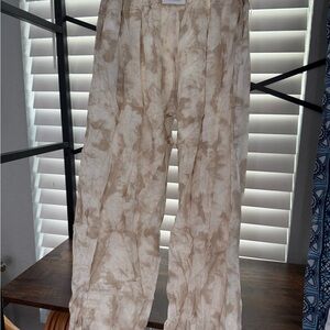 Stylish Tan Tie-Dye Women's Pants